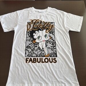 Fleischer Studios Betty Fabulous Shirt White Embroidered Name Adult Size Medium
